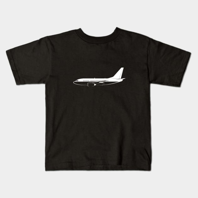 737-600 Silhouette Kids T-Shirt by Car-Silhouettes